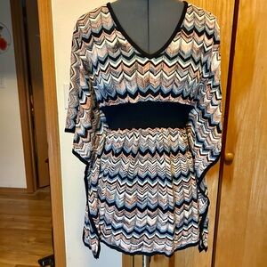 Boston Proper Multicolor Chevron Knit Top